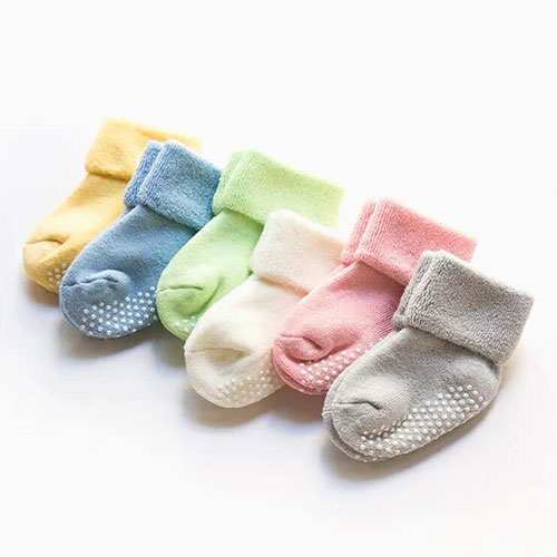 Baby anti slip knee high top sports socks