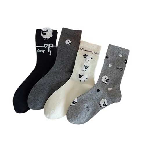 Flower Lamb Cute Cartoon Socks